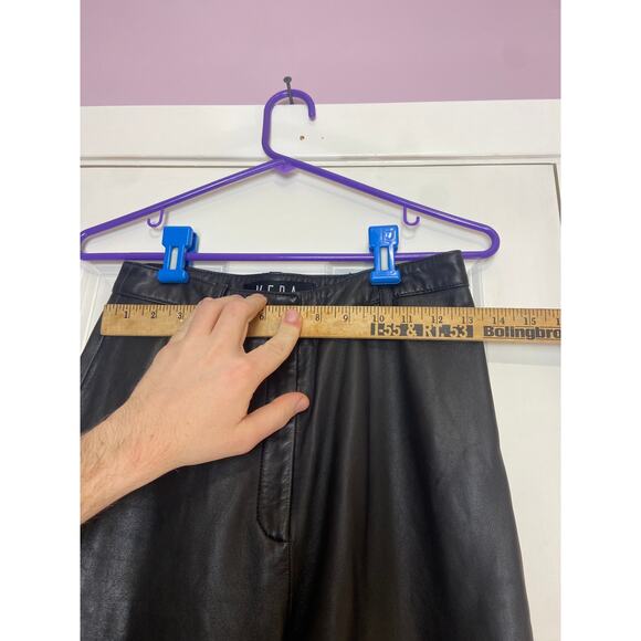 VEDA-Reformation Lambs Leather Crop Pants - Picture 9 of 13